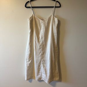 Reformation Natural Beige Linen Dress, Size Small